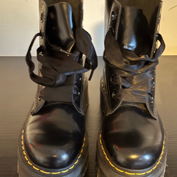 Dr. Martens Black Platform Boots - Picture 2 of 8
